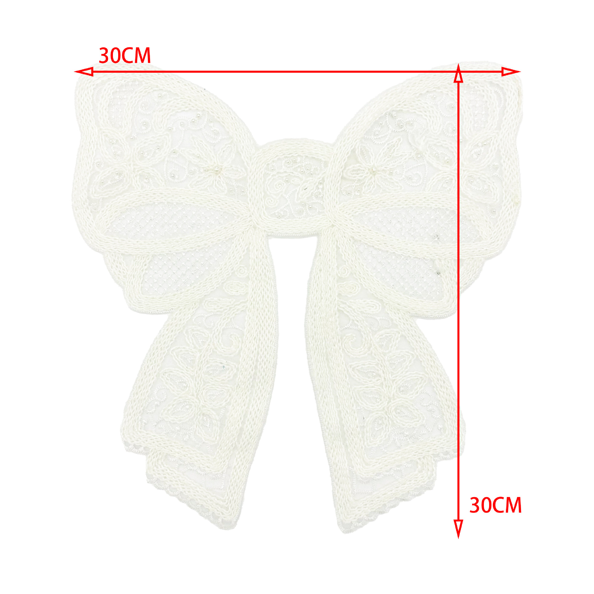 Venta caliente encaje lana bordado arco grande apliques de cuentas bordado DIY decorativo parche tela pegatinas ventas directas de la fábrica image 5