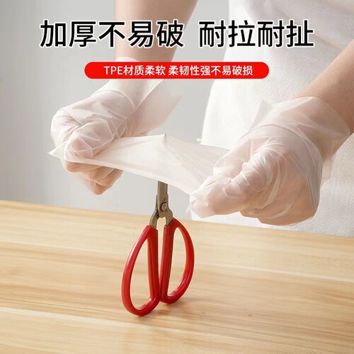 Food Grade Disposable TPE Gloves Household Protective Transparent TPE Gloves Disposable Film Gloves Wholesale