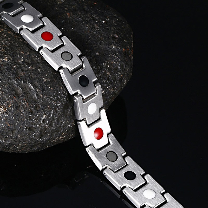 57g Weight Bracelets Classification Business Occasion 304 Stainless Steel Material Geometric Pattern Men'S Gender Plating Design Fashion Style Fashion Geometric Stainless Steel Bracelets Plating Stainless Steel Bracelets 3