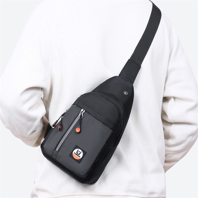 Comercio exterior nuevo bolso de pecho para hombres estilo coreano multicapa de almacenamiento versátil bolso de hombro para salir a la moda con bolso de bicicleta deportivo