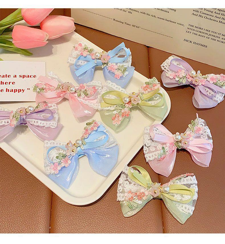 Kid'S, Women's Gender Cute Sweet Kid'S Women's Knot Flower Butterfly Pearl Hair Clip