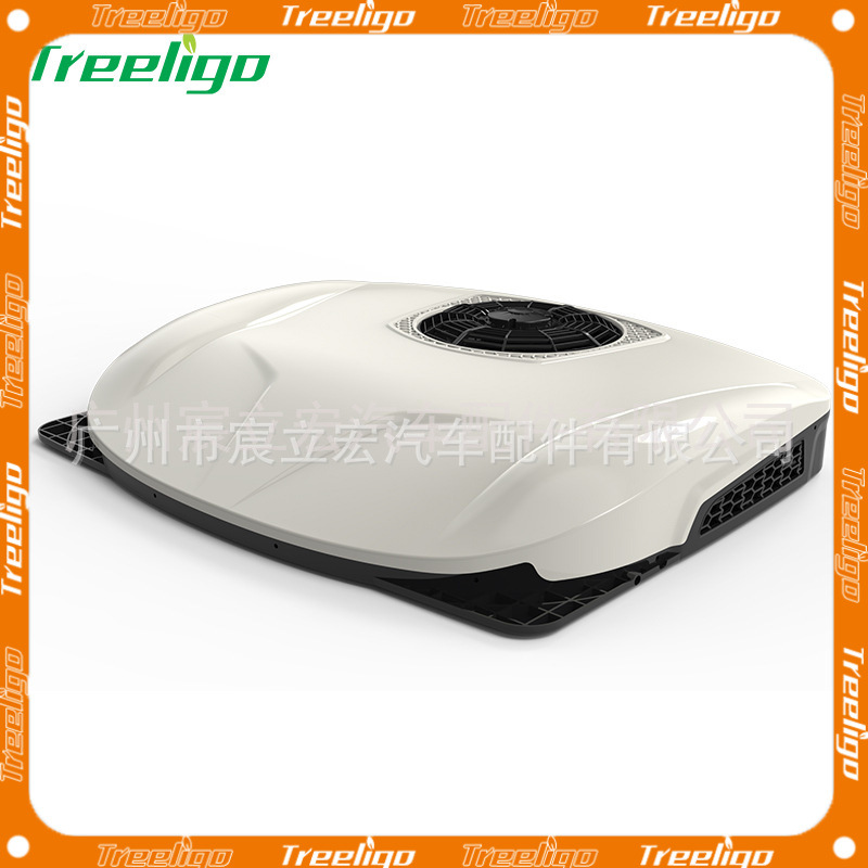 Treeligo nuevo aire acondicionado de coche ultrafino montado en la parte superior 12v24v camión RV estacionamiento eléctrico aire acondicionado todo en uno