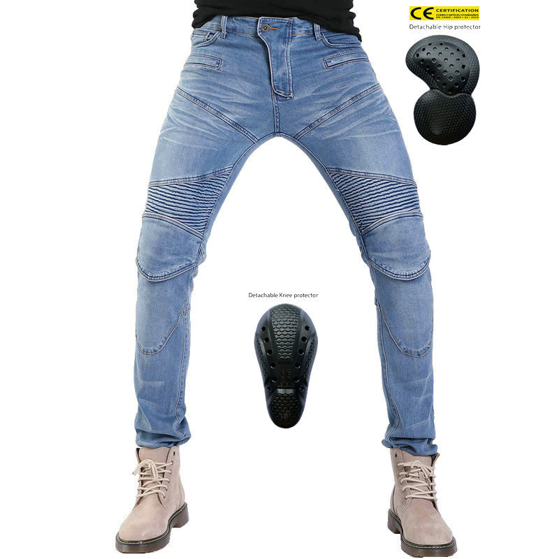Volero JES-3 motocicleta jeans hombres de ocio al aire libre motocicleta estiramiento resistente a la caída pantalones todoterreno