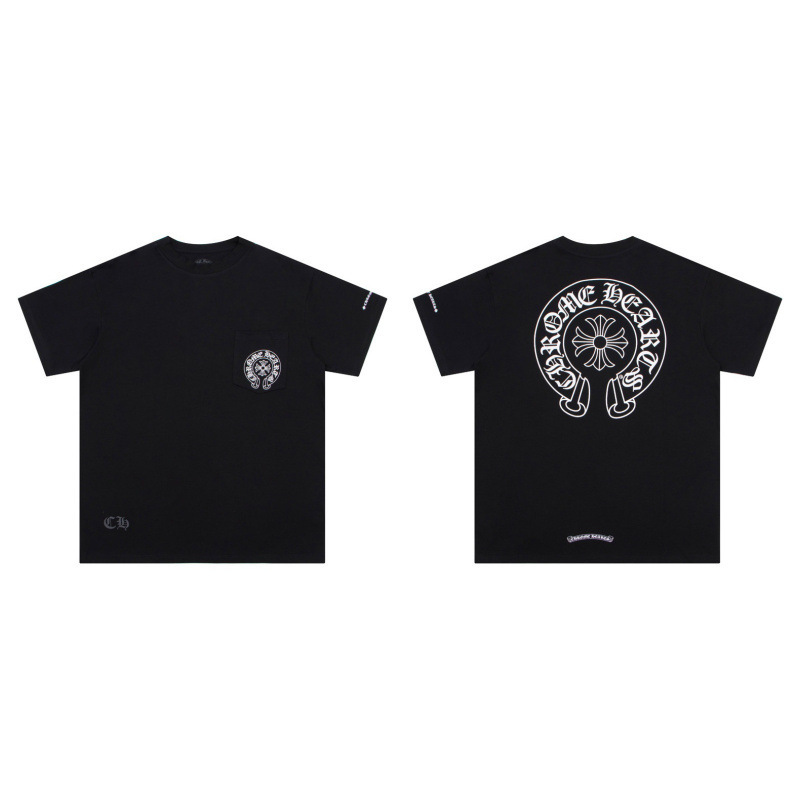 クローバーTシャツのクロスボーダーハイバージョン、ゆったりとしたトレンディなクローバークロスプリント、男女カップル同じスタイルの半袖|undefined