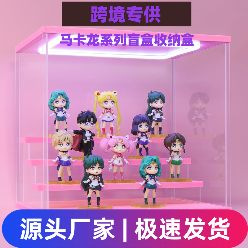 Blind Box Storage Box Luminous Acrylic Display Box Hand-Made Toy Storage Lego Dust-Proof Display Cabinet Cross-Border Multi-Layer