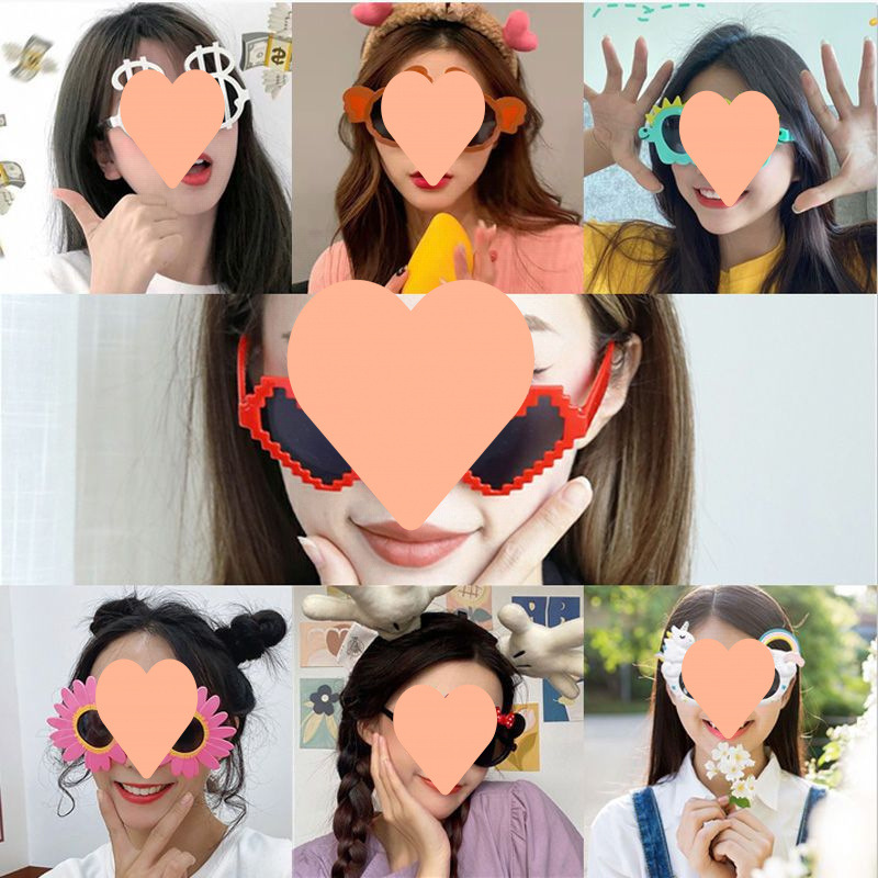 Divertido gafas de sol bodas damas de honor fotos accesorios de boda fiesta de cumpleaños gafas de escultura de arena gafas en línea gafas extrañas