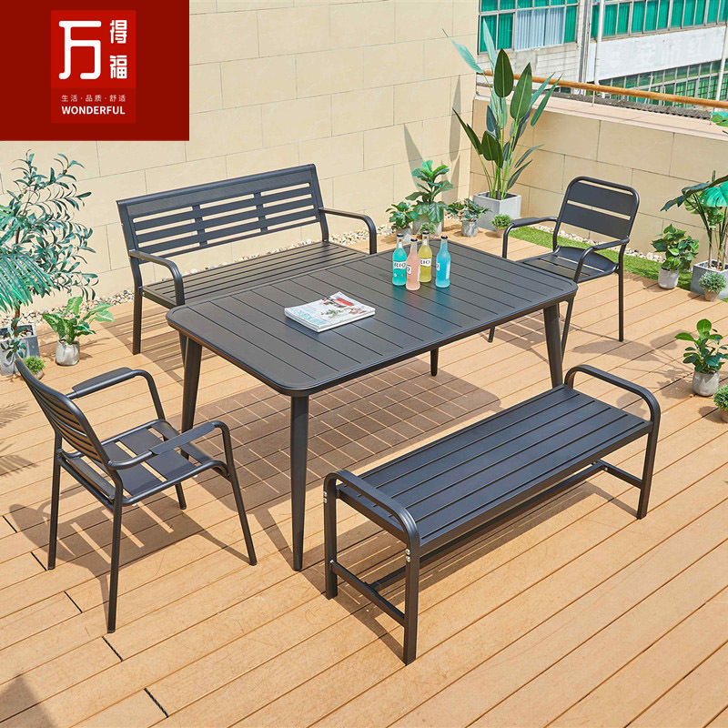 户外桌椅组合成人铝合金餐椅庭院休闲椅奶茶店咖啡厅酒吧露天家具