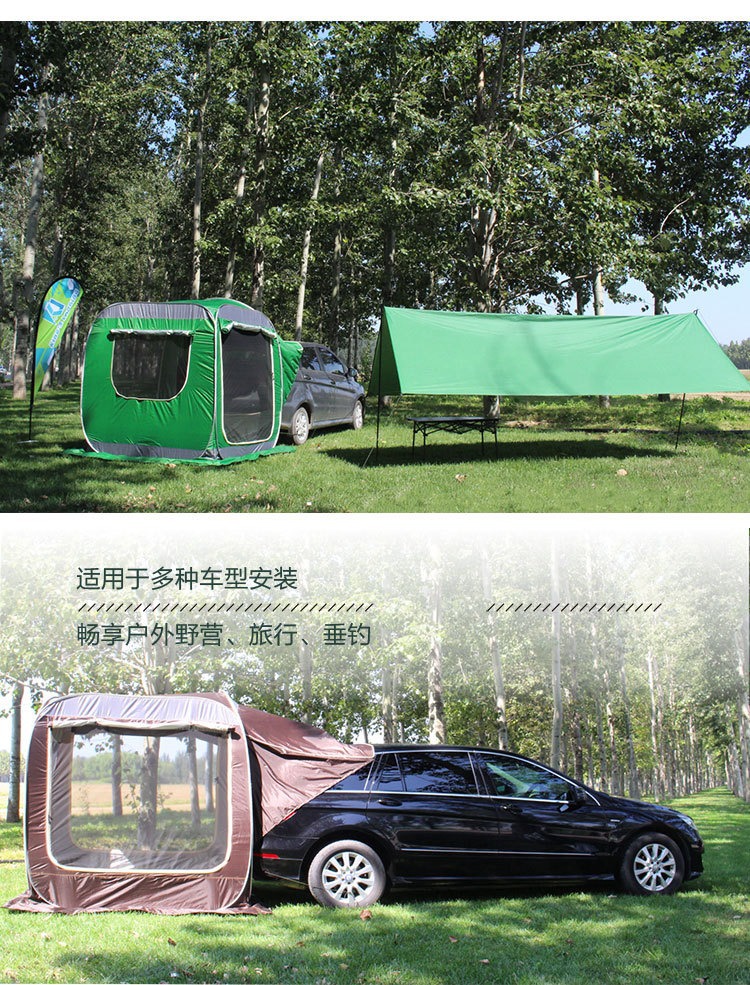 Car Rear Extension Tent, Automatic Tent Beside the Car, No Need to Set Up, Quick-Open Self-Driving Tour Camping, Ultra-Light Camping Awning
