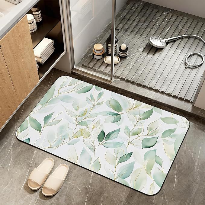 Transfronterizo Amazon baño almohadilla de suelo inodoro de lodo de diatomitas absorción de agua almohadilla de suelo de secado rápido anti-deslizante fácil de cuidar almohadilla de pies