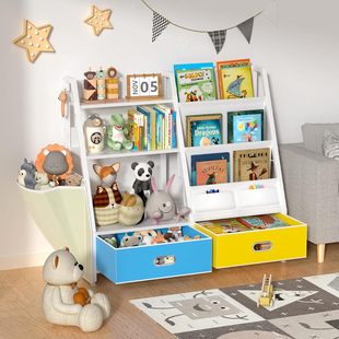 Cross-Border Products Children's Bookshelf Picture Book Rack Toy Storage Rack Kindergarten Large Capacity Storage Rack