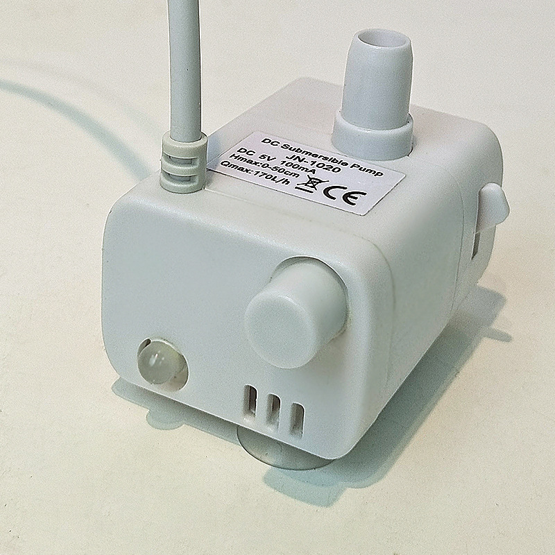 Accesorios para bebedores de agua para mascotas bomba de agua USB5V con lámpara de cinta de algodón ajustable flujo de agua escasez de agua apagado silencioso seguridad