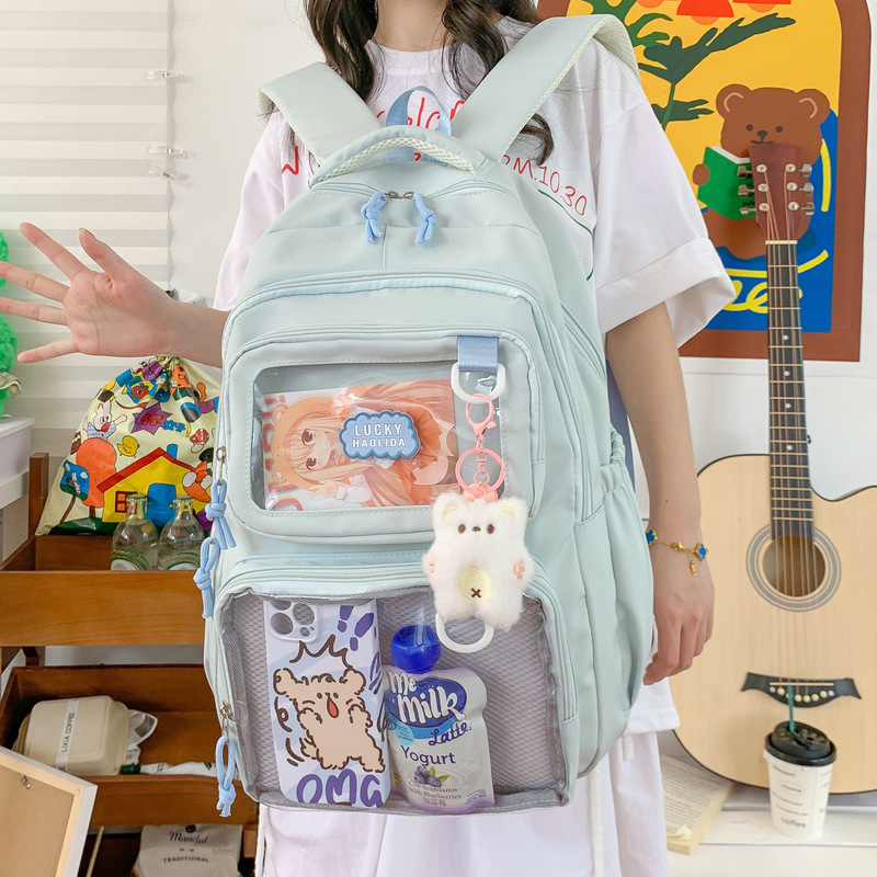 2025 新日本二次元コミコンスクールバッグ女子学生大容量バックパック透明バッグバックパック|undefined