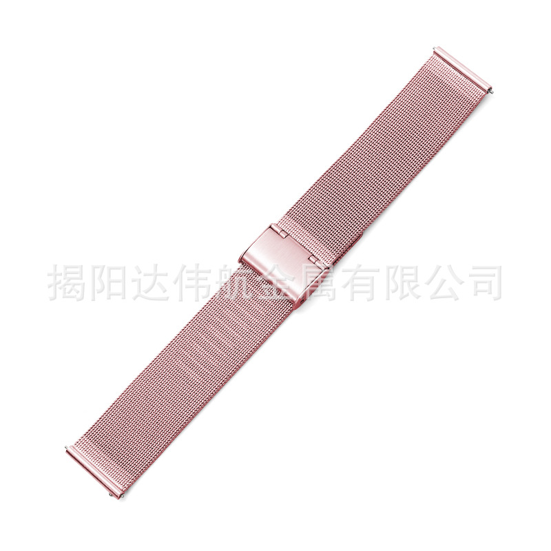 04 correa de reloj Milanese con hebilla de línea para Huawei Samsung correa de acero inoxidable de doble seguro de garantía única dw