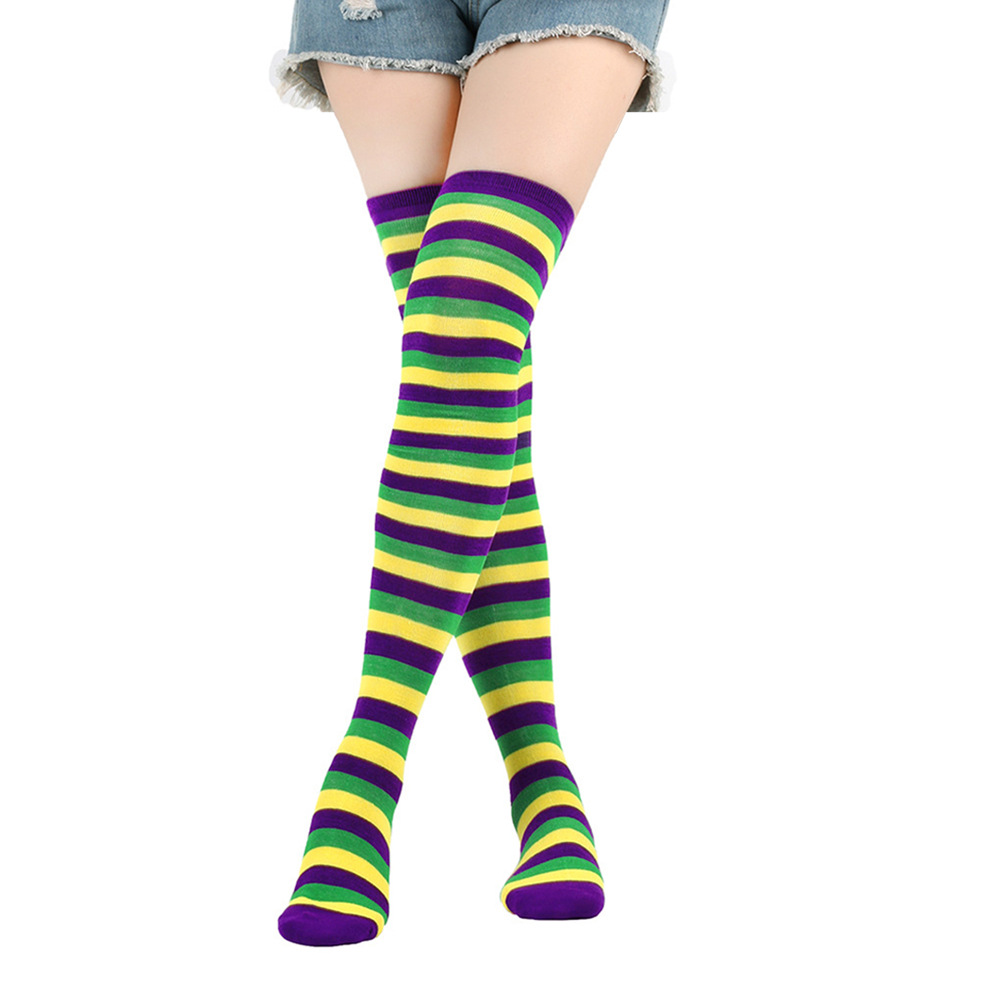 2025d Amerikanische Unabhängigkeitstagsflagge Sterne und Streifen Overknee-Socken mit fünfzackigem Stern, hohe lange Schlauchsocken im Beutel_voghion.com