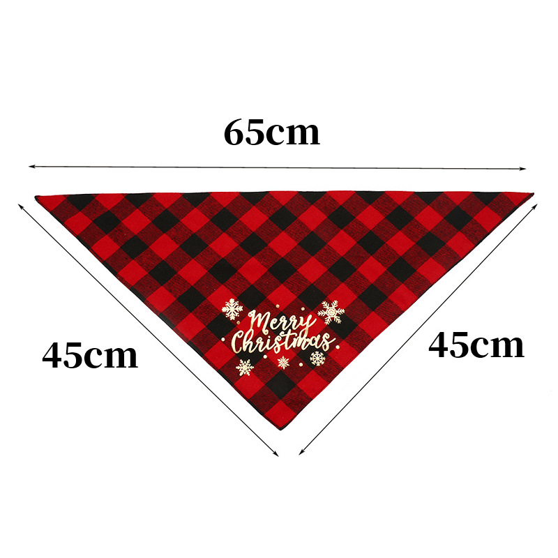 Tanpopo transfronteriza nuevo perro saliva toalla triángulo toalla mascota Navidad mascota británico sarta saliva toalla