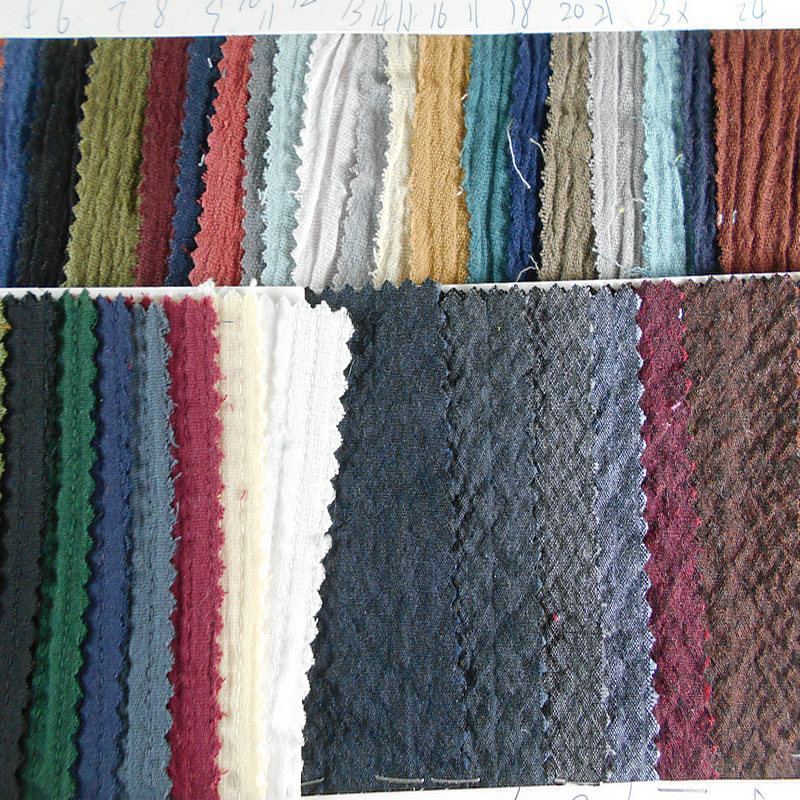 纯棉仿麻泡泡格 泡泡条棉麻皱洗水绉布麻布 春夏时装文艺衬衣面料