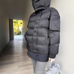 高版本25秋冬款P家大口袋臂包连帽羽绒服户外保暖男女同款外套