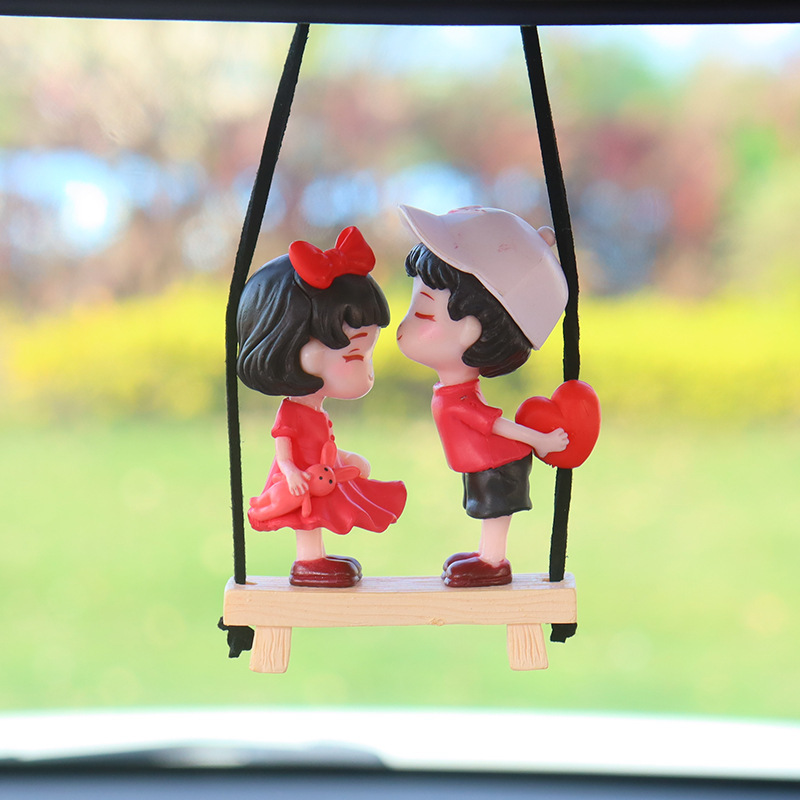 Overseas e-commerce for cute swing couple doll car pendant car pendant wholesale car pendant advanced