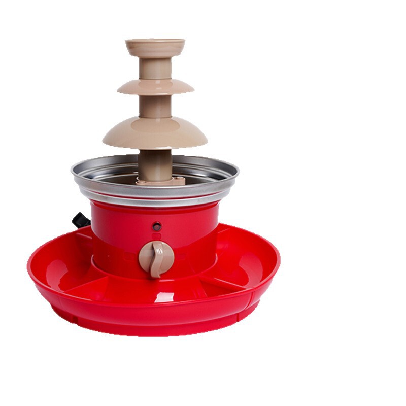 ミニチョコレートファウンテンマシンメルティングタワーウォーターフォールメルトマシン輸出ホットモデル家庭用フルーツプレート付き|undefined