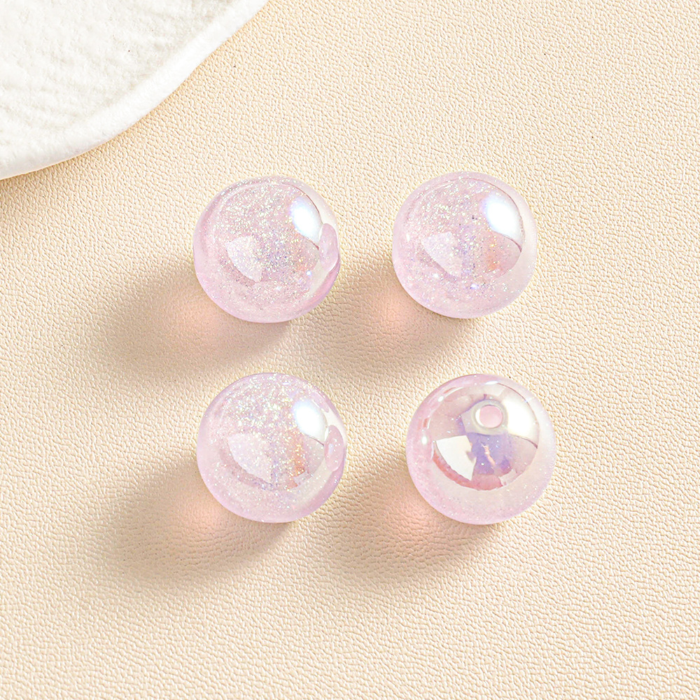 【20-30 piezas】Cuentas redondas brillantes doradas con efecto marino estrellado para pulseras, cadenas de teléfono, accesorios de joyería, cuentas sueltas