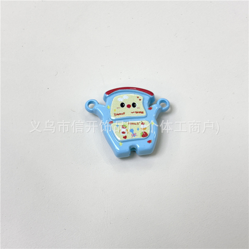 通孔烤漆可爱卡通斗柜串珠笔配件手机钥匙链包挂diy手工饰品材料|undefined