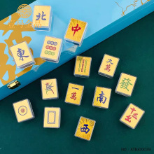 水贝黄金足金999麻将黄金金片麻将十三幺一路发金豆投资摆件礼盒