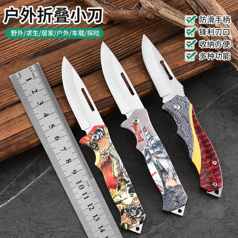 Folding Outdoor Knife, Portable Knife with Plastic Handle, Camping Self-Defense Folding Knife, Multi-Functional Fruit Knife Folding Outdoor Knife, Portable Knife with Plastic Handle, Camping Self-Defense Folding Knife, Multi-Functional Fruit Knife