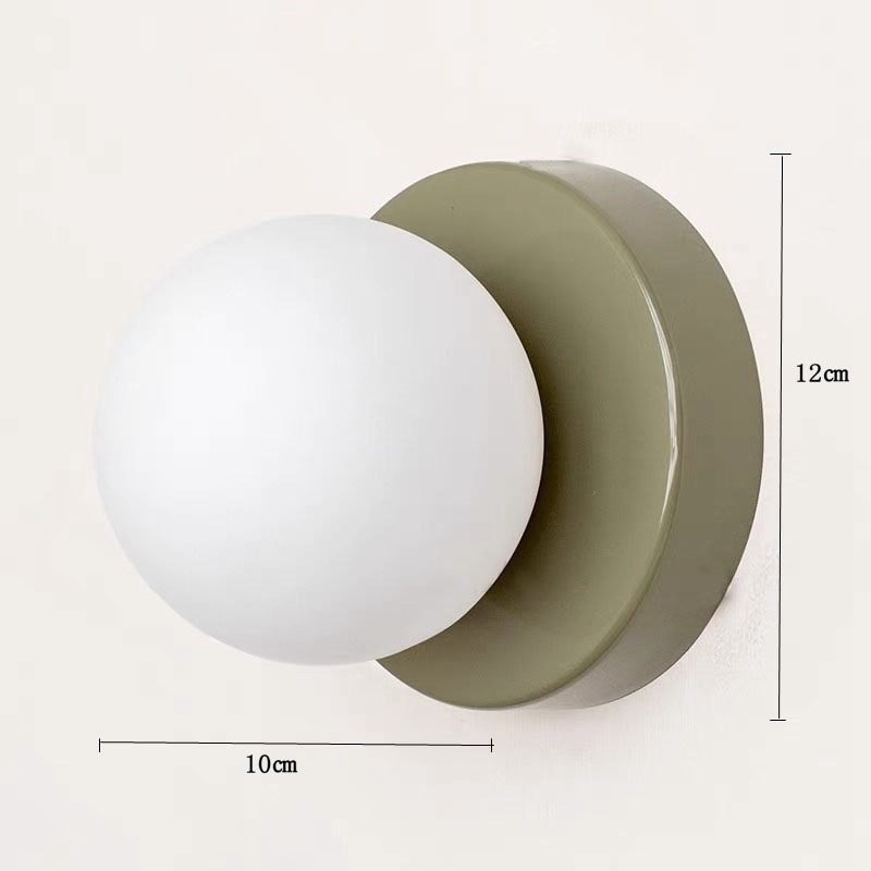 lámpara de pared esférica de vidrio medieval moderna minimalista lámpara de pared de fondo de dormitorio escalera nórdica minimalista pasillo lámpara de pasillo image 9