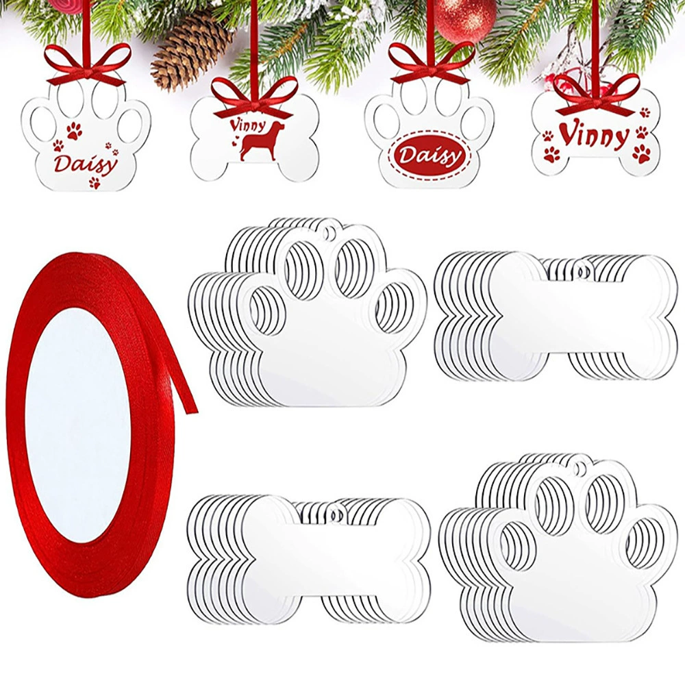 Рождественские акриловых украшений пустые собачьи когти кости украшения украшения витрины украшения рождественской елки