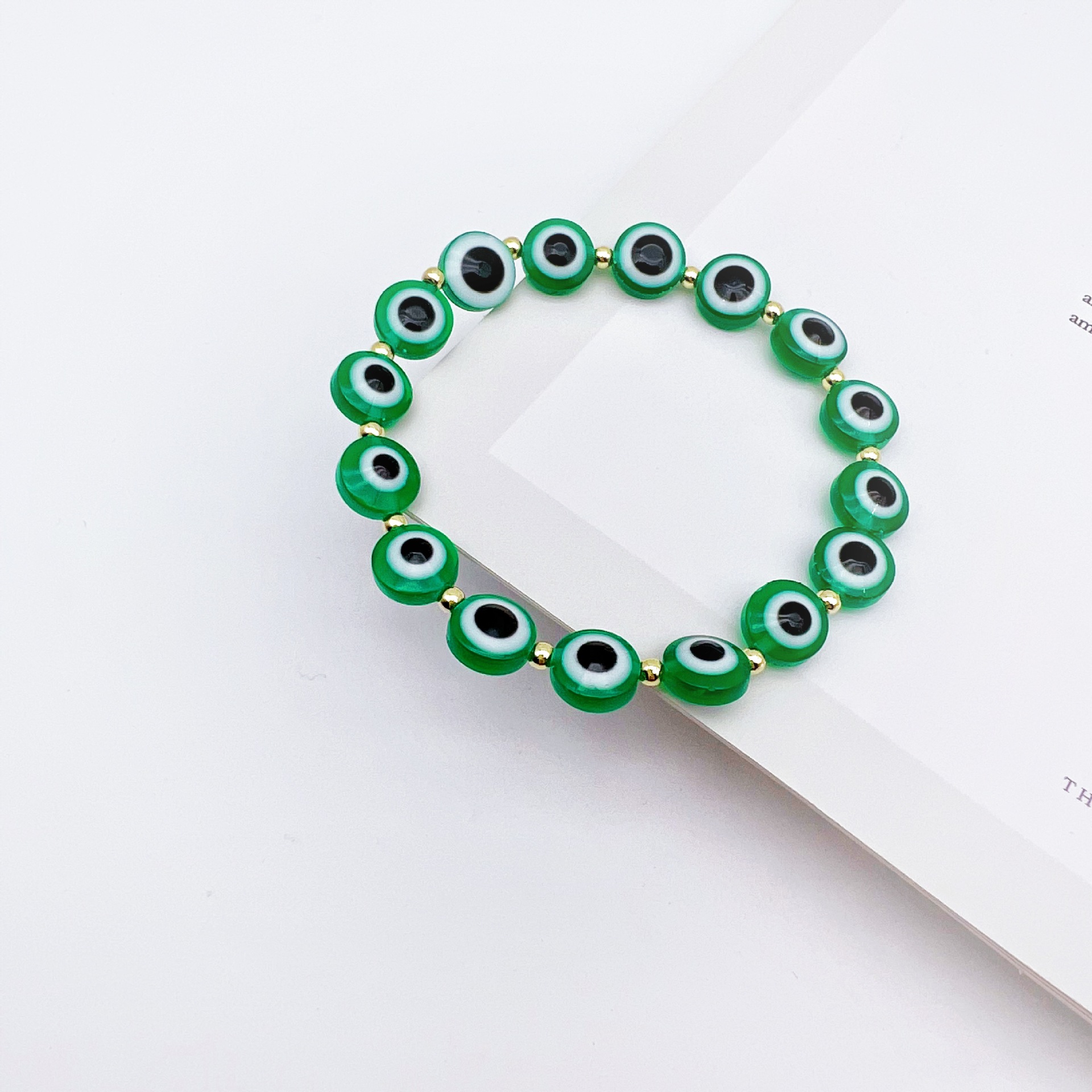 Retro Devilu0027S Eye Resin Beaded Plating Womenu0027S Bracelets 1 Piece