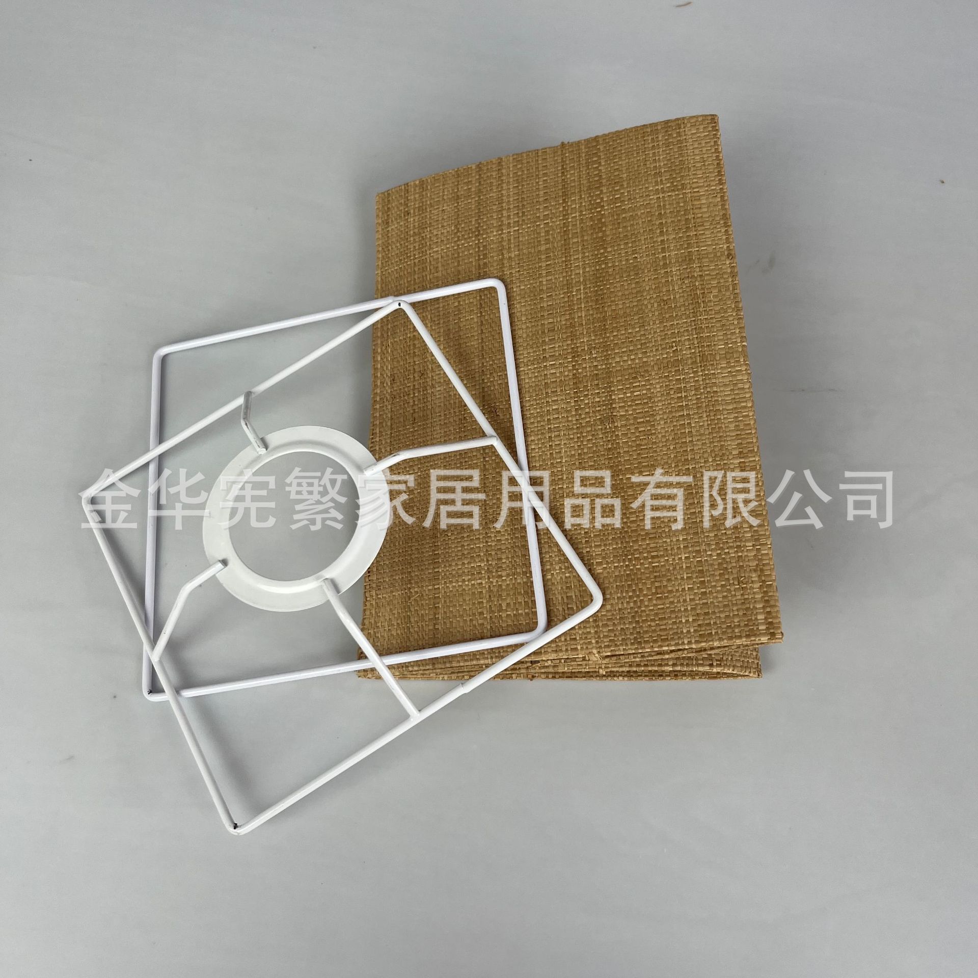Ahorre volumen transfronterizo KD lámpara de mesa cuadrada de tubo recto desmontable lámpara de araña pantalla de lámpara de tela de restaurante de hotel tela de fabricación casera DI