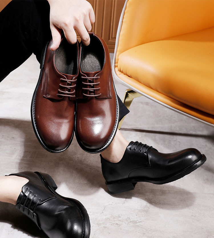 New big head Goodyear leather sole handmade shoes washed retro British fashion casual shoes outdoor_voghion.com