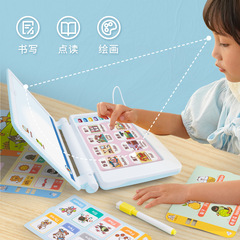 源頭廠家兒童電腦玩具卡片早教機插卡學習機60面帶畫板投影鼠標