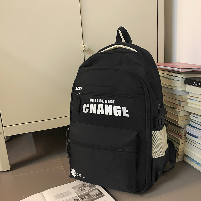 Mochila de estilo Harajuku de gran capacidad para estudiantes hombres 2025 nueva mochila de viaje de la escuela secundaria bolsa de viaje deportiva