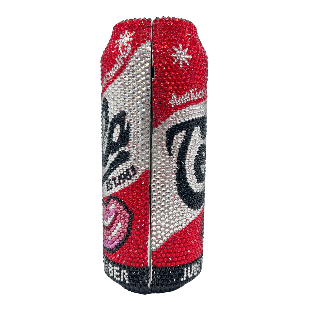 Túi xách tay nữ đính kim cương dự tiệc kiểu hộp sang trọng — Anh đào, Cola, pepsi, may mắn chi tiết 5