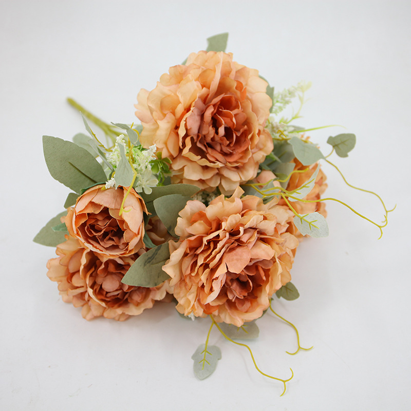 Simulación de un montón de peonías decoración del hogar flores artificiales flores imitación fotografía apoyos flores de seda al por mayor