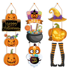 国境を越えた新型ハロウィーンパーティー装飾カボチャ魔法帽門掛鬼節シーン配置ストラップストラップ用品