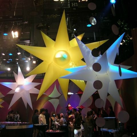 充气LED夜光星星灯气模酒吧舞台灯光装饰路引气球发光灯星空氛围