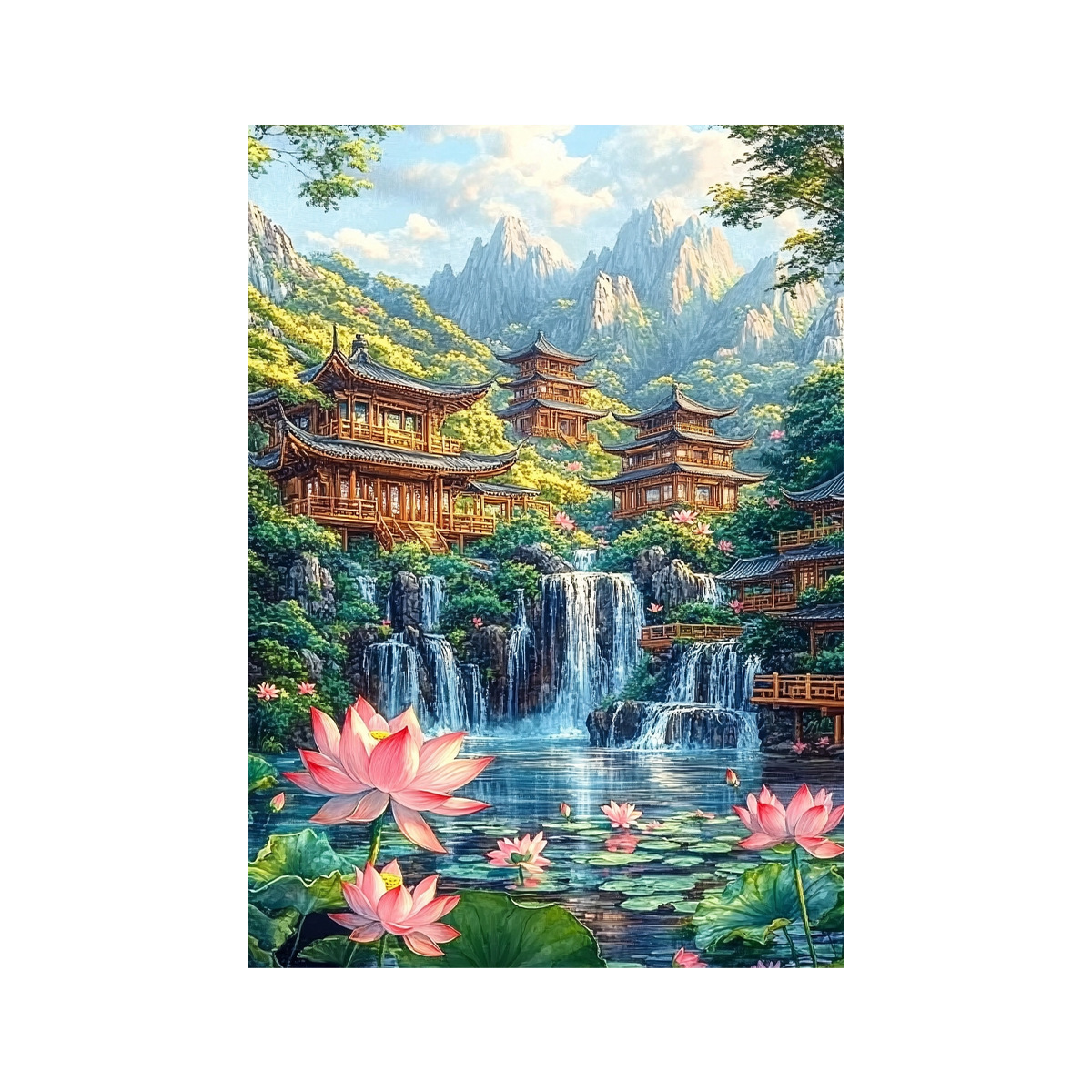 [Algodón importado] Mona Lisa real bordado cruzado primavera, verano, otoño, invierno pinturas decorativas simples bordadas a mano image 5