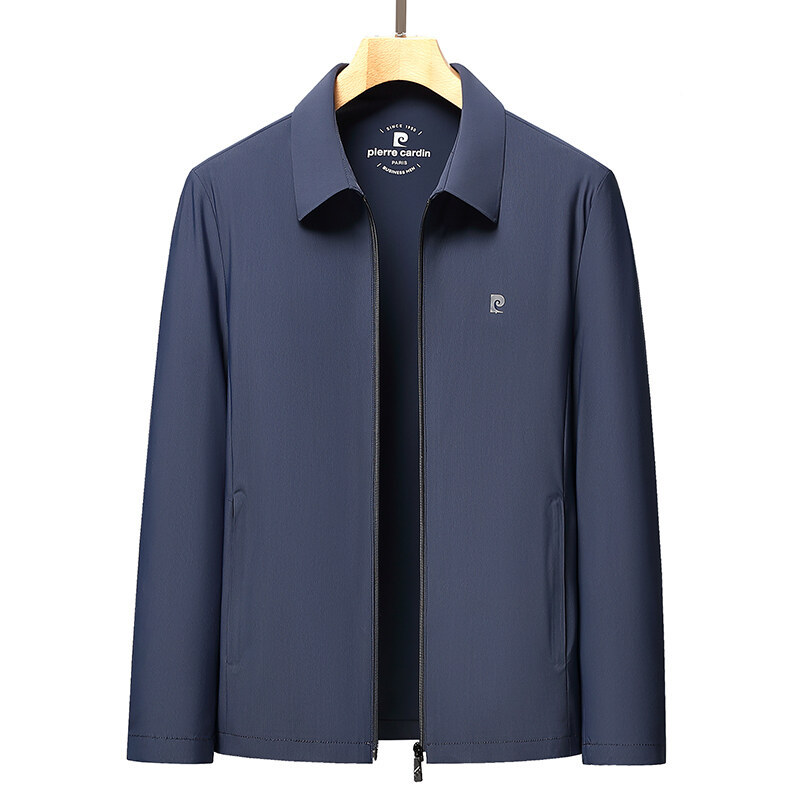 Brand men's lapel sunscreen jacket skin clothing anti-wrinkle 2025 summer coat business casual middle-aged quality inspection