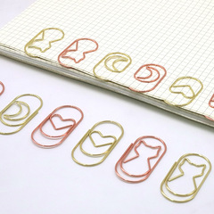 50mm Love Paper Clip Creative Cute Paper Clip Wholesale Metal Bookmark Color Clip Special Shaped Pin Cartoon