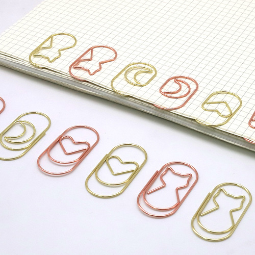 50mm Love Paper Clip Creative Cute Paper Clip Wholesale Metal Bookmark Color Clip Special Shaped Pin Cartoon