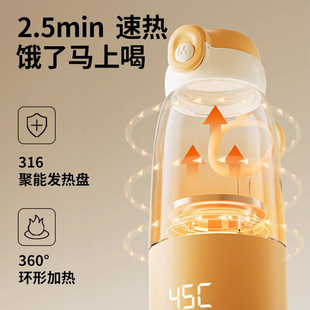 Portable Kettle, Plug-In-Free Wireless Kettle, Rechargeable, Insulated, Constant Temperature Kettle, Travel and Milk Heating