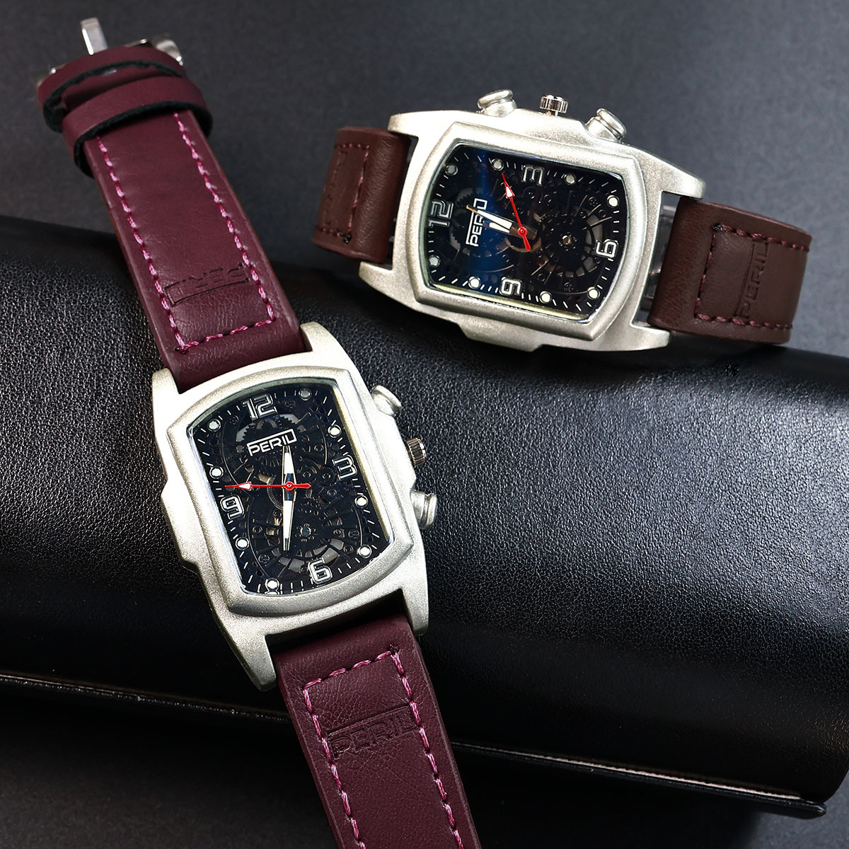 New British Style Men's High-End Quartz Watch Rectangular Retro Belt Fashion Men's and Women's Couple Watch