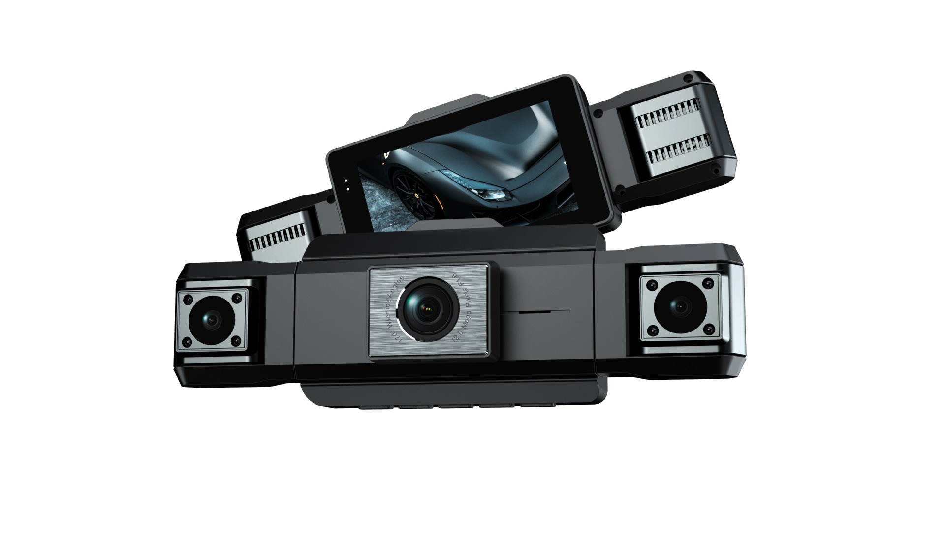 New model car dashcam 1080P high-definition night vision four-camera simultaneous display WiFi connected 4-lens vehicle recorder