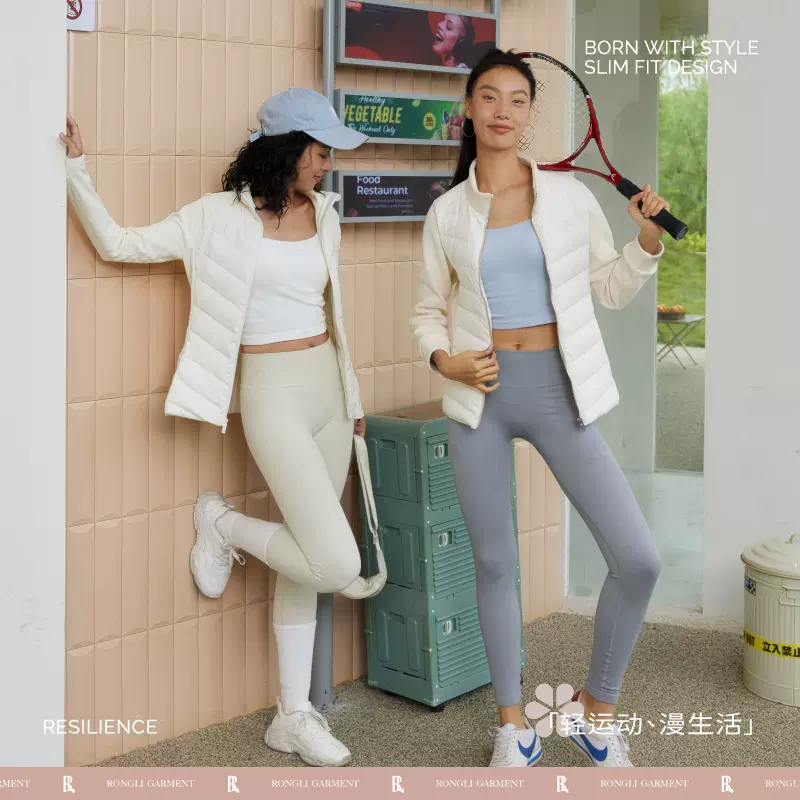 鹅绒上衣冬季户外运动高端羽绒服女轻薄短款休闲百搭修身外套夹克