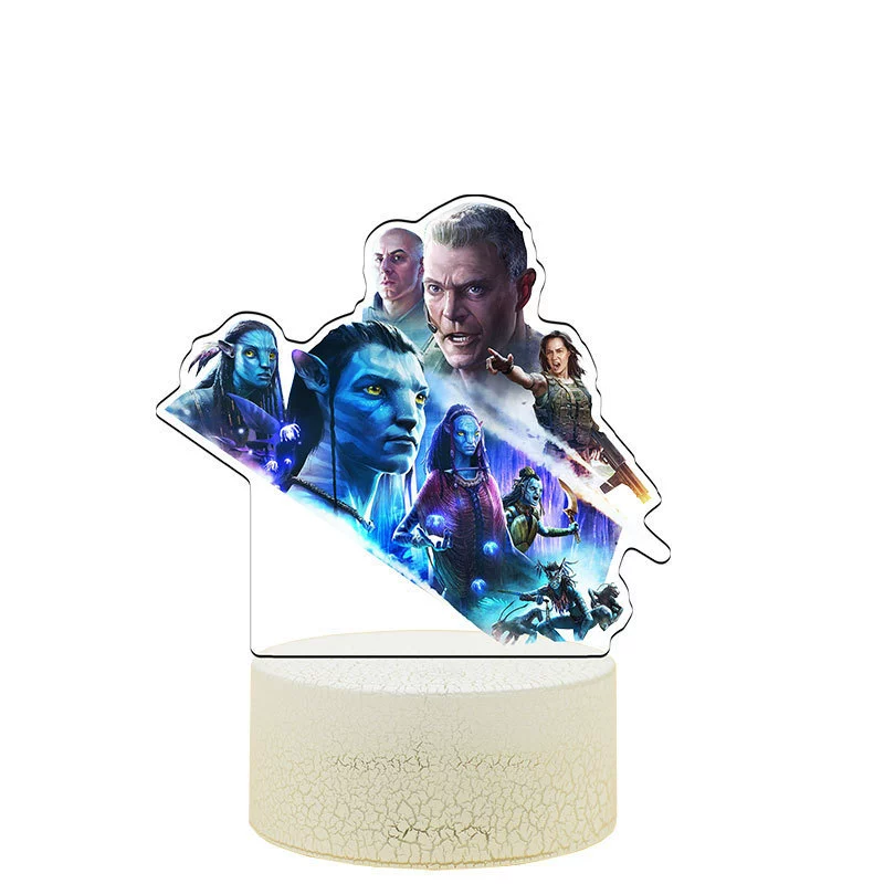 Акриловый LED-ночник Avatar 3 «Огонь и Пепел», 16 цветов, сенсорная подставка, 20,5×14,5×6 см