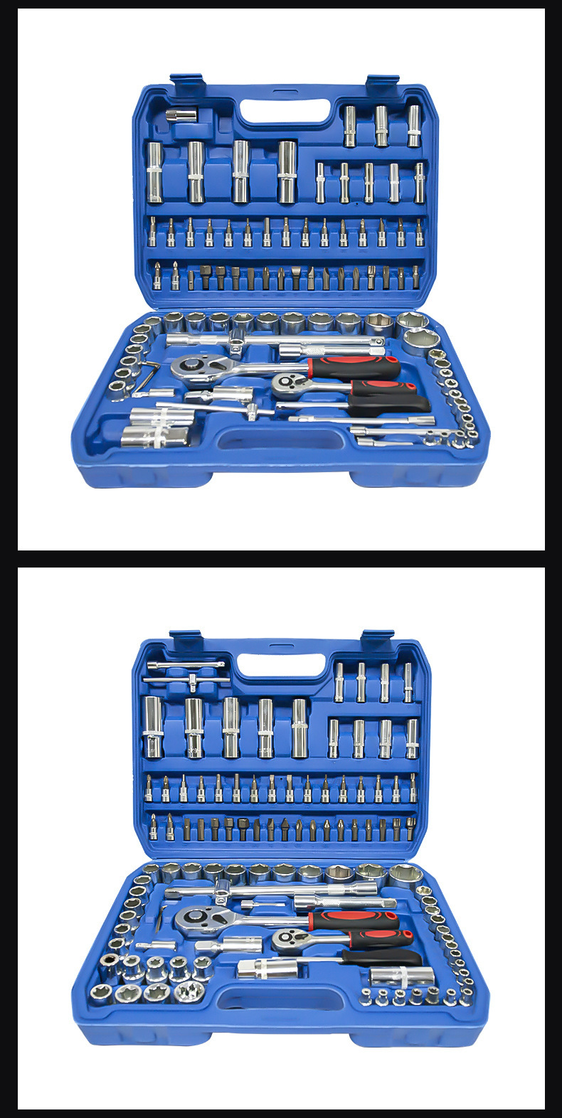 108-Piece Auto Repair Tool Set, Ratchet Wrench Combination, 94-Piece Emergency Tool Set, Car Repair Tool Box