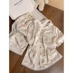 轻奢风高级感HelloKitty冰丝睡衣女夏2025新款长袖长裤套装居家服