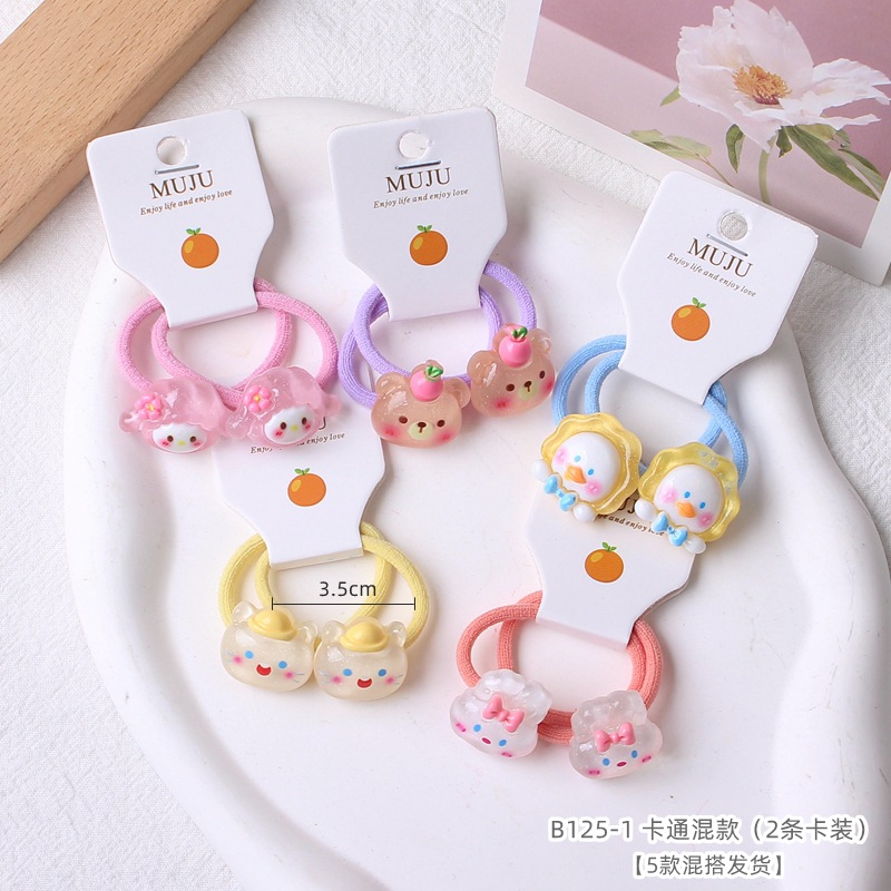 [Carga de tarjeta] sensación de alto nivel coreano de cabello de código de barras de moda de alta elasticidad de cabello anillo de cabello correa de cola de caballo